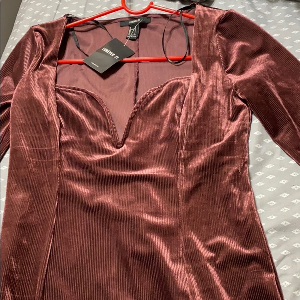 Burgundy dress